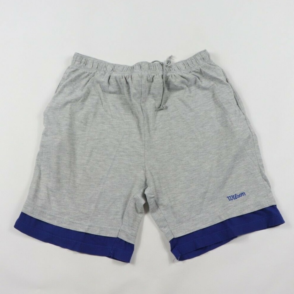 Vintage Wilson Spell Out Cotton Dad Shorts Gray M